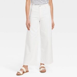 High-Rise Sailor Wide Leg Ankle Jeans